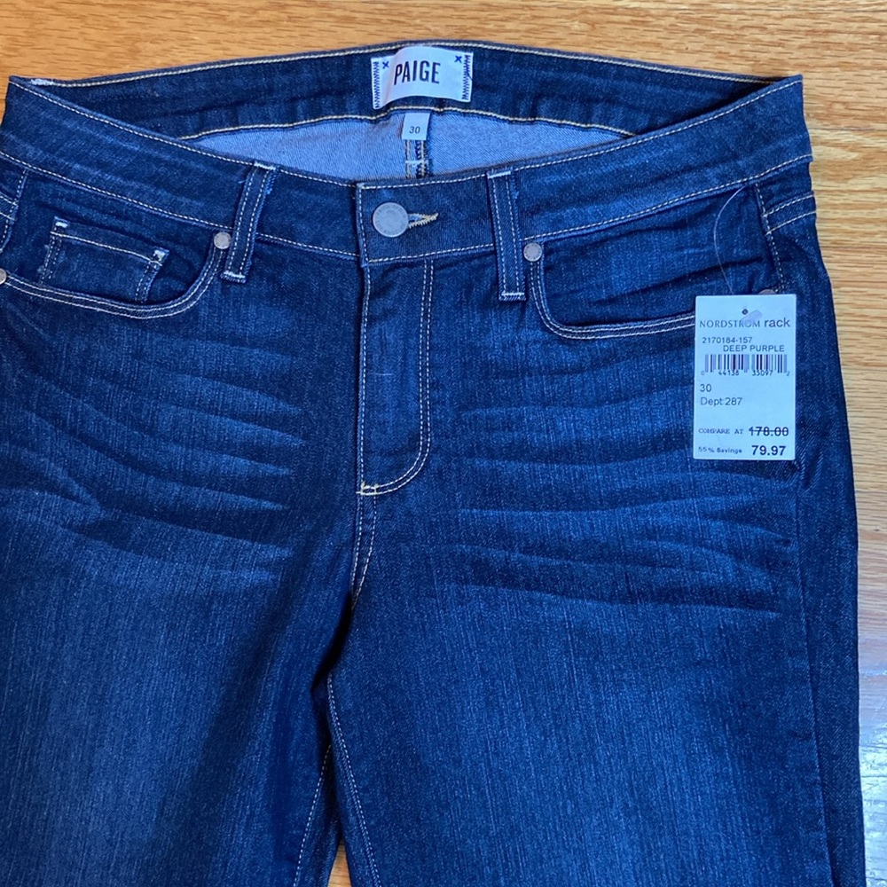 PAIGE Deep Purple Kylie Crop Jeans. Size 30 - Picture 3 of 11
